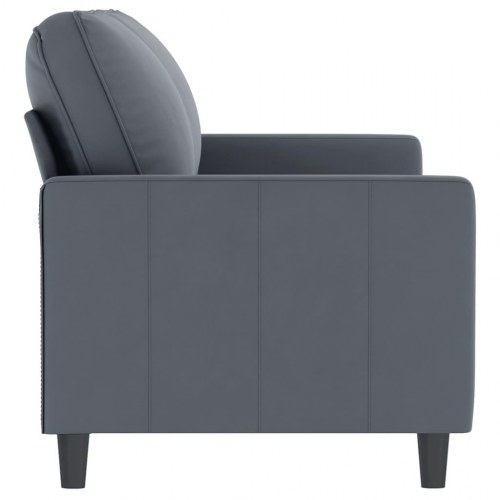 2-personers sofa i fløjl - mørkegrå, sædebredde 140 cm