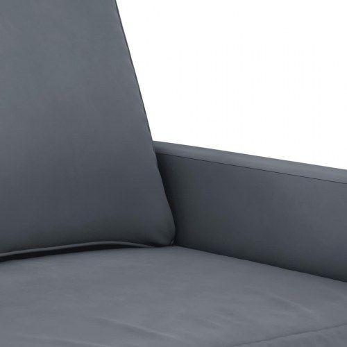 2-personers sofa i fløjl - mørkegrå, sædebredde 140 cm