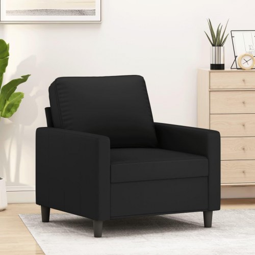 Lænestol i velour 60 cm - sort, moderne sofastol