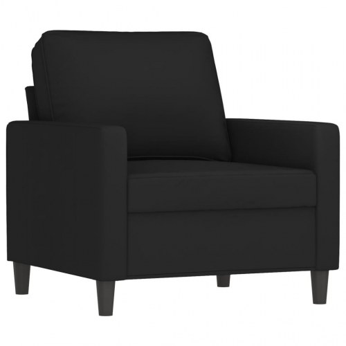 Lænestol i velour 60 cm - sort, moderne sofastol