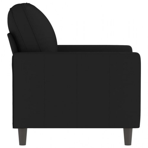 Lænestol i velour 60 cm - sort, moderne sofastol