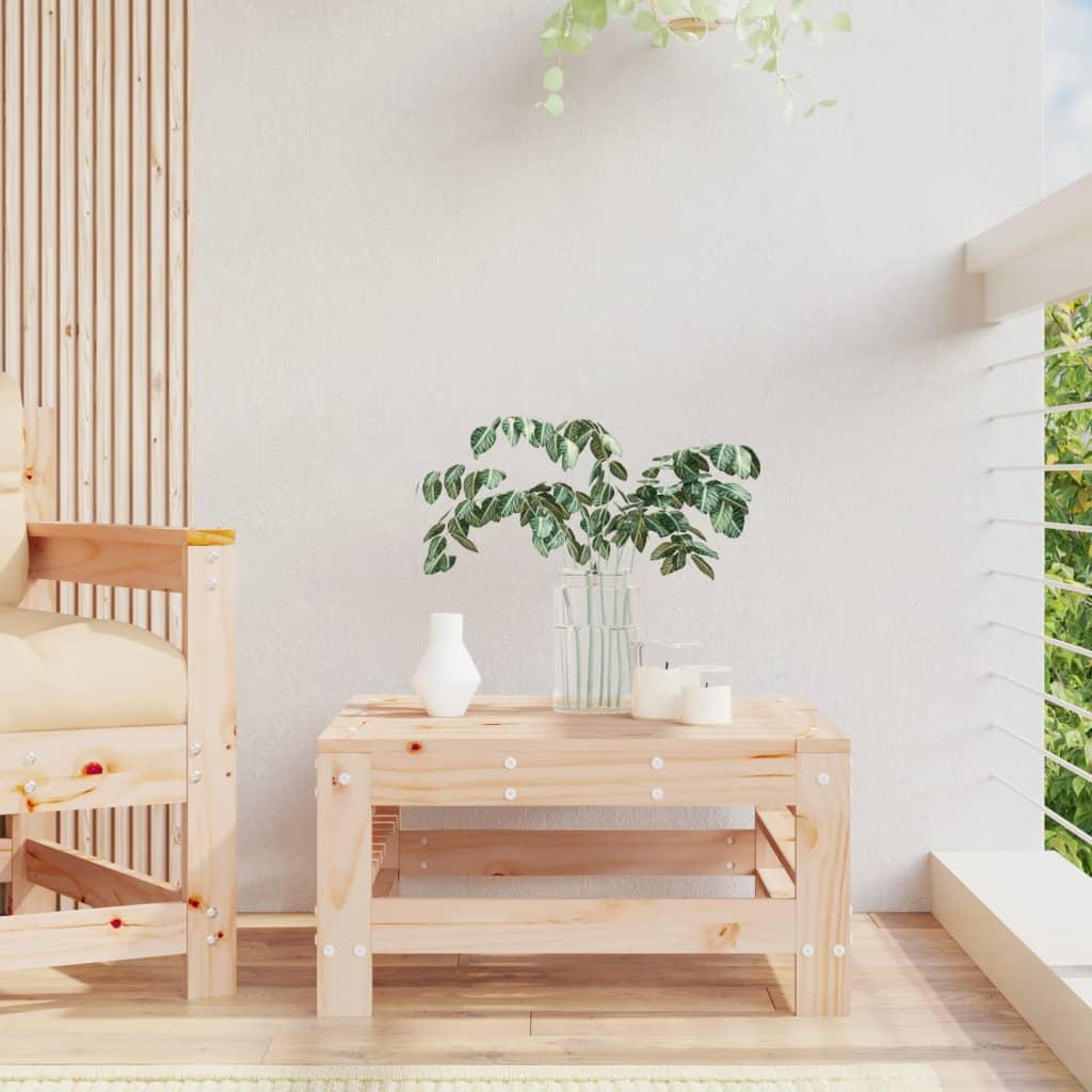 Haveskammel massivt fyrretræ billede