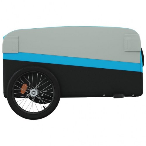 Cykelanhænger 45 kg - jern, sort/blå