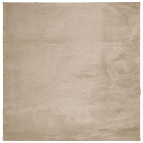 Gulvtæppe HUARTE 160x160 cm - kort luv, vaskbart, sandfarvet