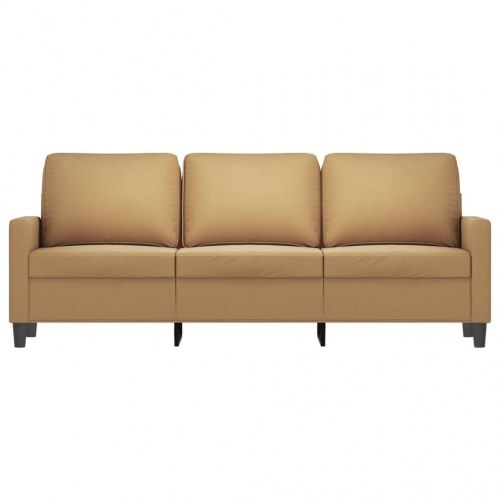 3-personers sofa i fløjl - brun, sædebredde 180 cm