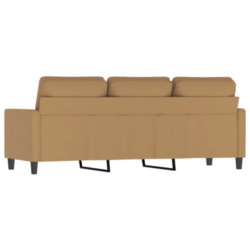 3-personers sofa i fløjl - brun, sædebredde 180 cm