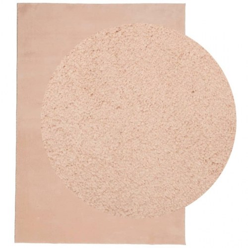 Gulvtæppe HUARTE 160×230 cm - kort luv, vaskbart, rosa
