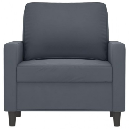 Lænestol i velour - 60 cm sædebredde, mørkegrå