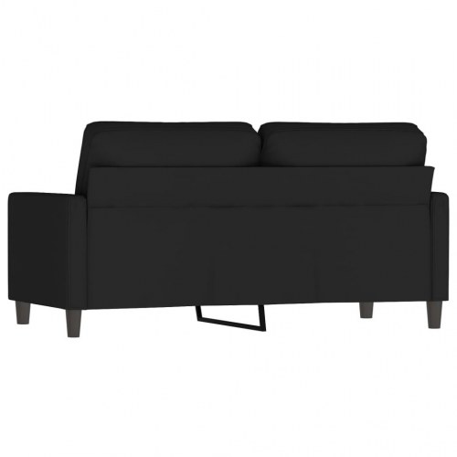 2-personers sofa i fløjl - 140 cm sædebredde, sort