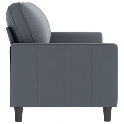 3-personers sofa i fløjl - mørkegrå, sædebredde 180 cm