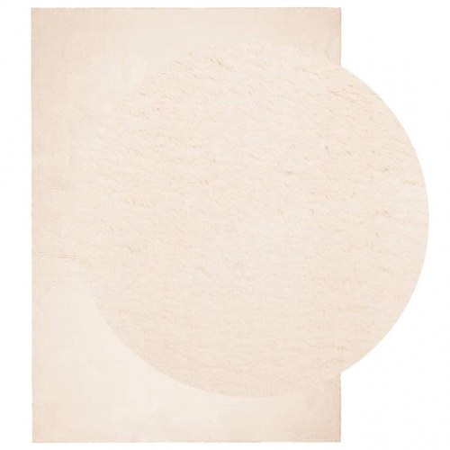 Gulvtæppe HUARTE 120×170 cm - kort luv, vaskbart, beige