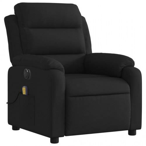 Eldreven massagestol i stof - sort