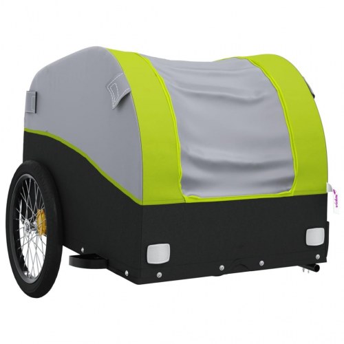 Cykelanhænger 30 kg - jern, sort/grøn