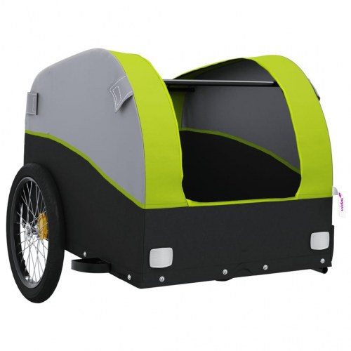 Cykelanhænger 30 kg - jern, sort/grøn