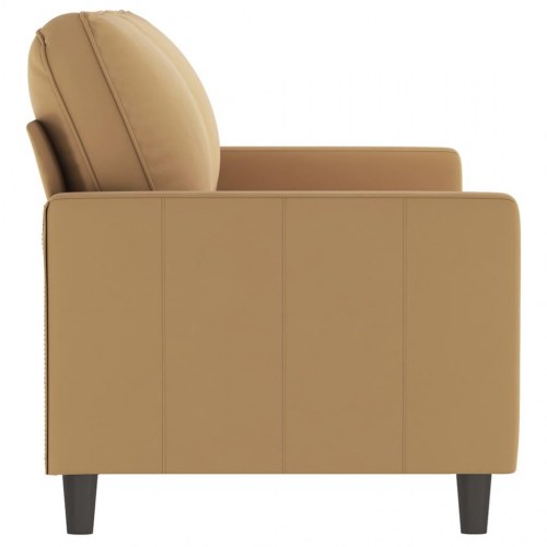2-personers sofa i fløjl - 140 cm sædebredde, brun