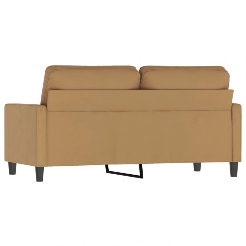 2-personers sofa i fløjl - 140 cm sædebredde, brun