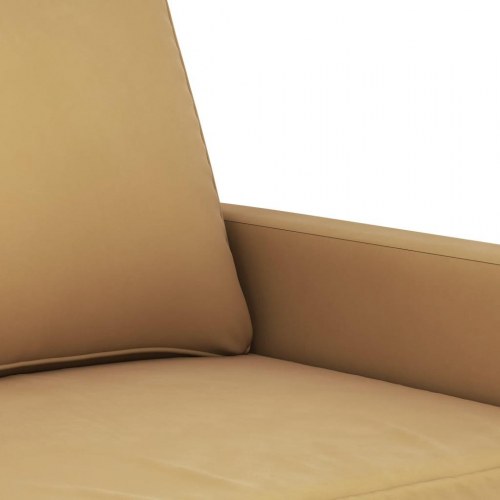 2-personers sofa i fløjl - 140 cm sædebredde, brun
