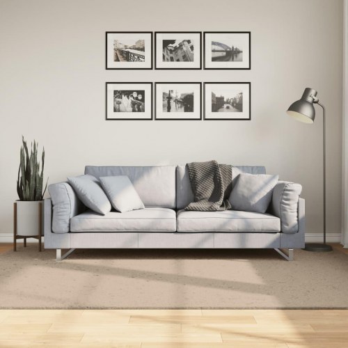 Gulvtæppe HUARTE 160×230 cm - kort luv, vaskbart, sandfarvet
