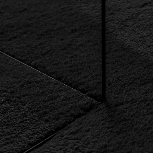 Gulvtæppe HUARTE 100×200 cm - kort luv, vaskbart, sort