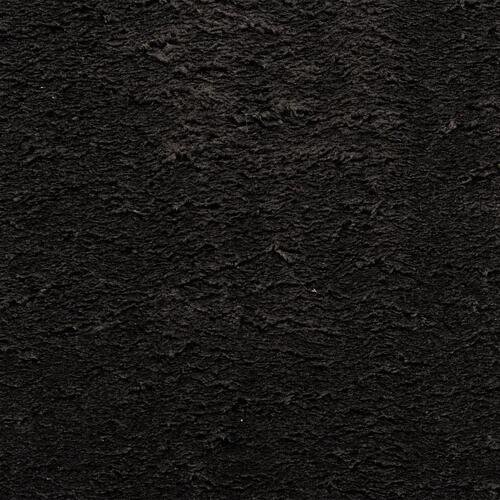 Gulvtæppe 100x200 cm kort luv og vaskbart sort