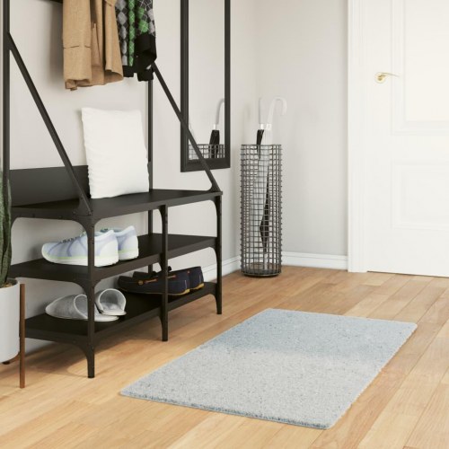 Gulvtæppe HUARTE 60x110 cm kort luv og vaskbart blå