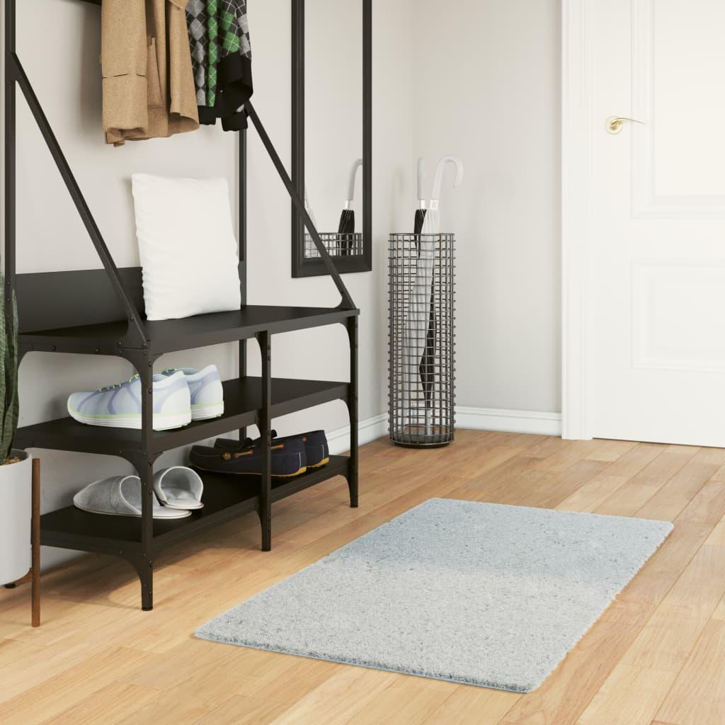 Gulvtæppe Huarte 60x110 Cm Kort Luv Og Vaskbart Blå