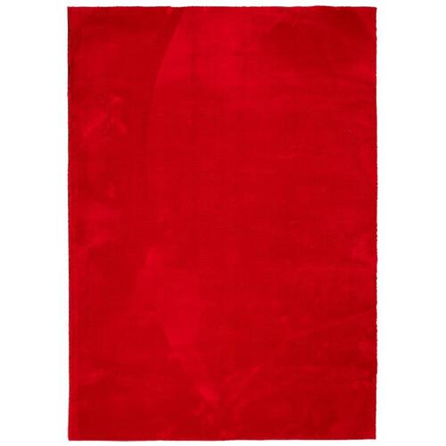 Gulvtæppe HUARTE 240x340 cm kort luv og vaskbart rød