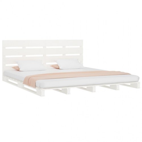 Sengeramme 120×190 cm - Small Double i massivt fyrretræ, hvid
