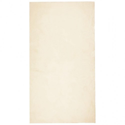 Gulvtæppe HUARTE - 60×110 cm, kort luv, vaskbart, cremefarvet