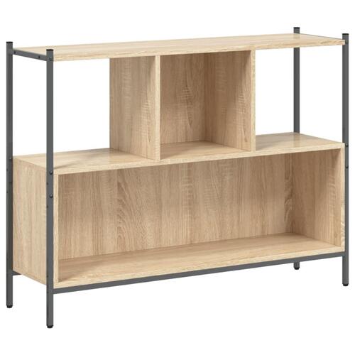 Bogreol 102x28x77,5 cm konstrueret træ sonoma-eg