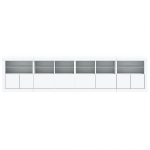 Skænk med LED-lys 283×37×67 cm - hvid