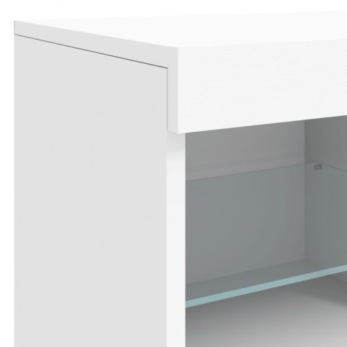 Skænk med LED-lys 283×37×67 cm - hvid