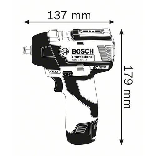 Slagnøgle BOSCH Professional GDS 12V-115 12 V 115 Nm