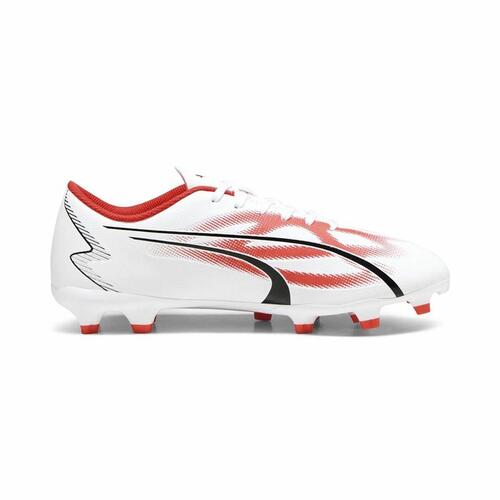 Voksen fodboldstøvler Puma Ultra Play FG/AG Hvid Rød 42.5