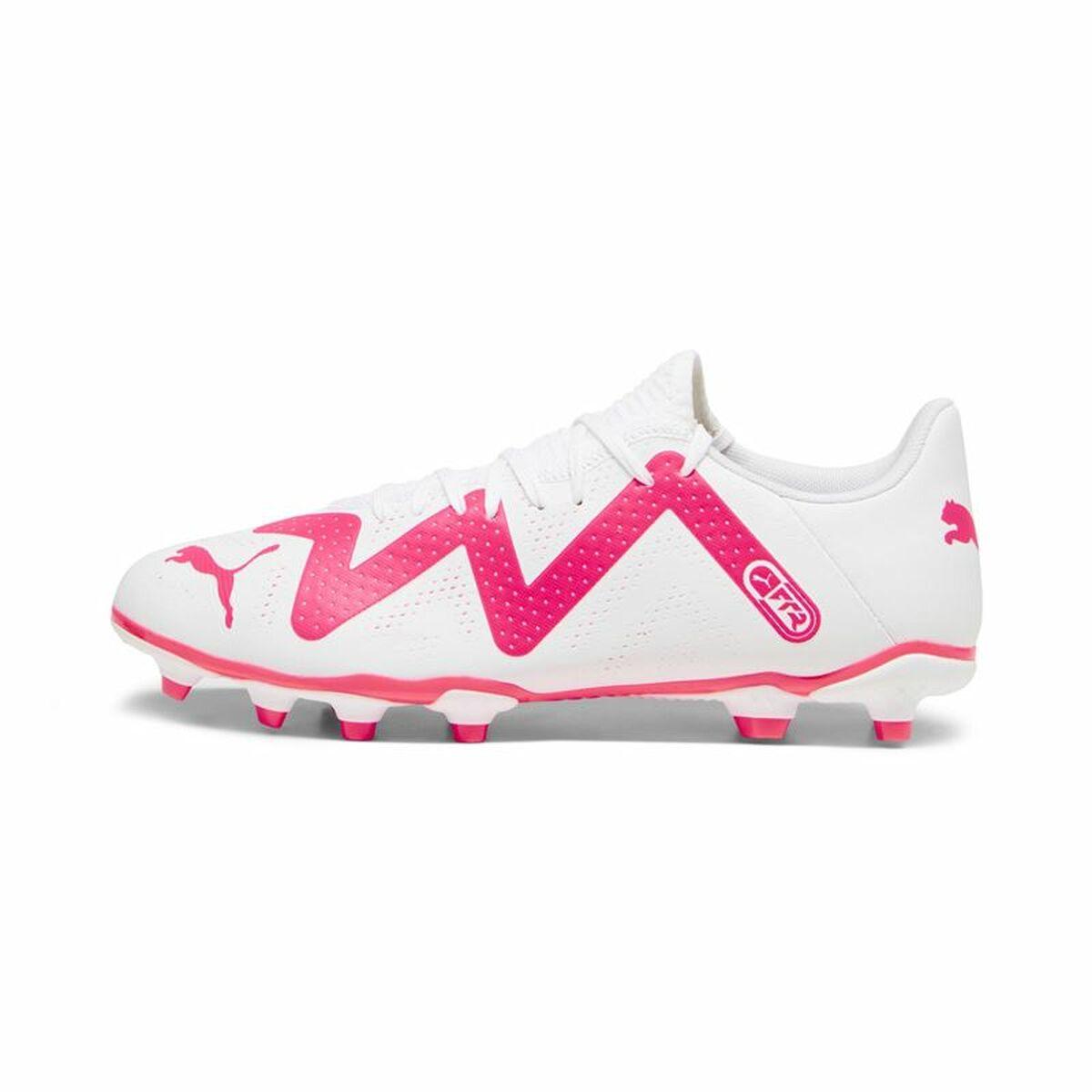 Voksen fodboldstøvler Puma Future Play FG/AG Hvid Fuchsia 45