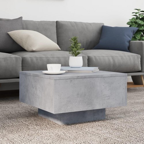 Sofabord i konstrueret træ 55×55×31 cm - betongrå
