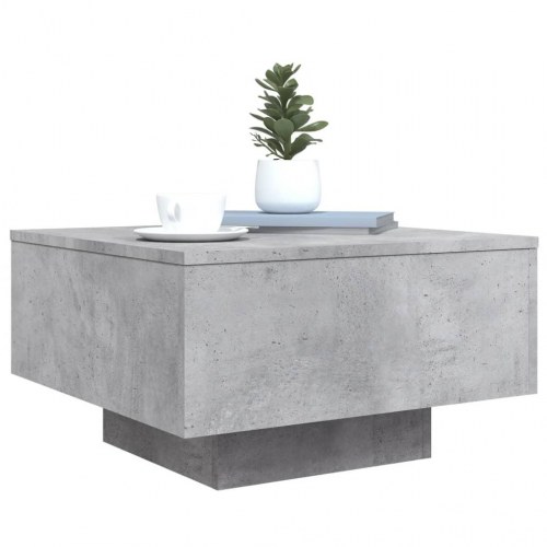Sofabord i konstrueret træ 55×55×31 cm - betongrå