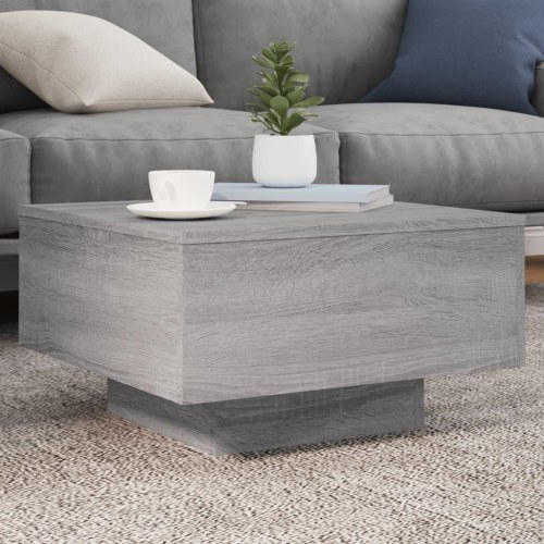 Sofabord 55 × 55 × 31 cm i konstrueret træ - grå sonoma-eg
