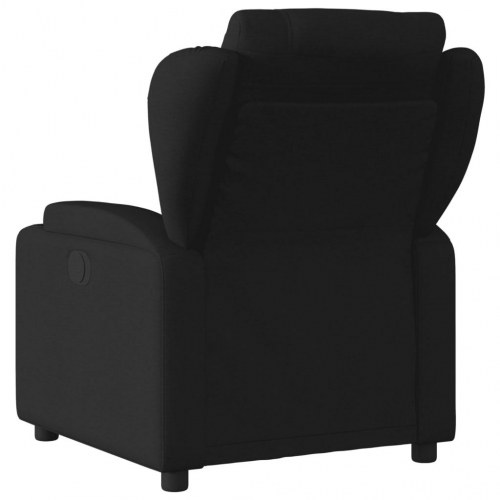 Massagestol med eldreven reclinerfunktion i stof - sort