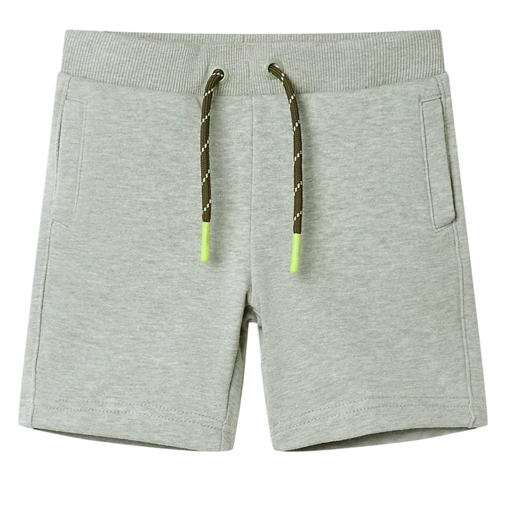 Shorts til børn str. 92 med snøre lys kakimeleret