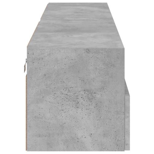 Væghængte tv-borde 2 stk. 80x30x30 cm konstrueret træ betongrå