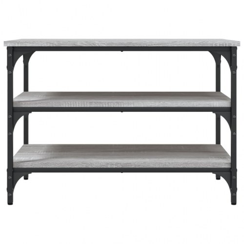 Skobænk med 3 hylder - konstrueret træ, grå sonoma-eg 70×38,5×49 cm