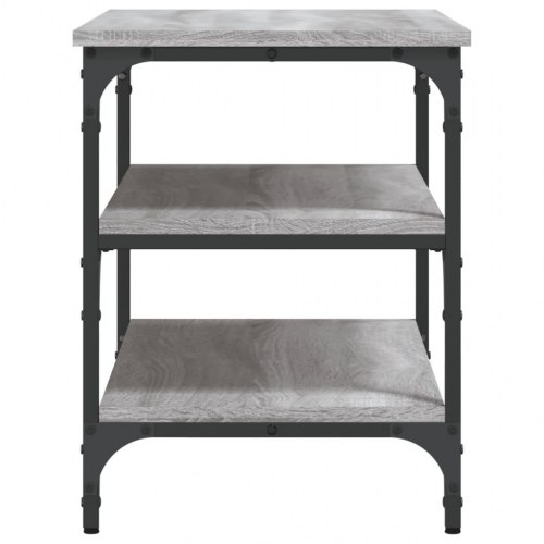 Skobænk med 3 hylder - konstrueret træ, grå sonoma-eg 70×38,5×49 cm