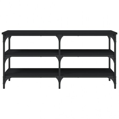 Skobænk med 3 hylder 100 × 38,5 × 49 cm - sort konstrueret træ