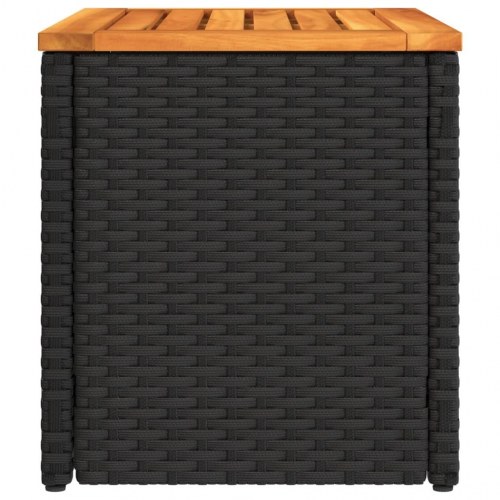 Haveborde 2 stk. 55x34x37 cm polyrattan og massivt træ sort