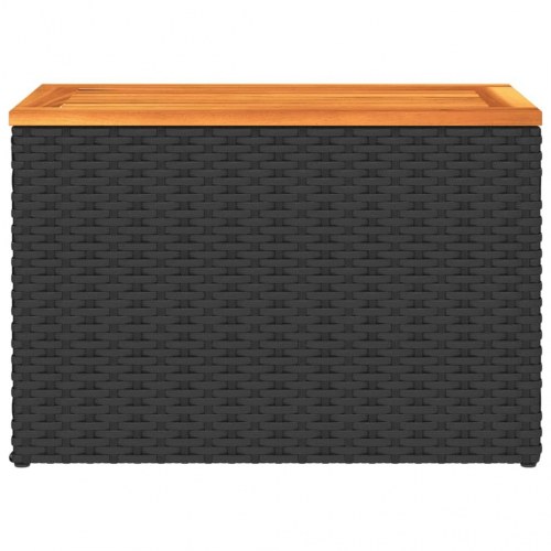 Haveborde 2 stk. 55x34x37 cm polyrattan og massivt træ sort