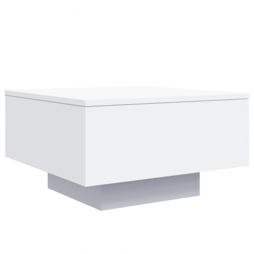 Sofabord i hvidt konstrueret træ - 55 × 55 × 31 cm