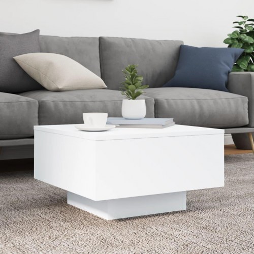 Sofabord i hvidt konstrueret træ - 55 × 55 × 31 cm