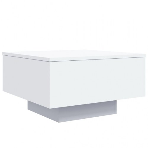 Sofabord i hvidt konstrueret træ - 55 × 55 × 31 cm