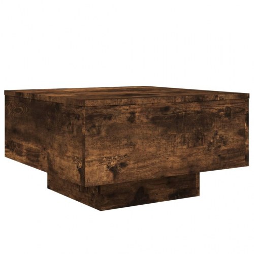 Sofabord i konstrueret træ 55×55×31 cm - røget egetræsfarve